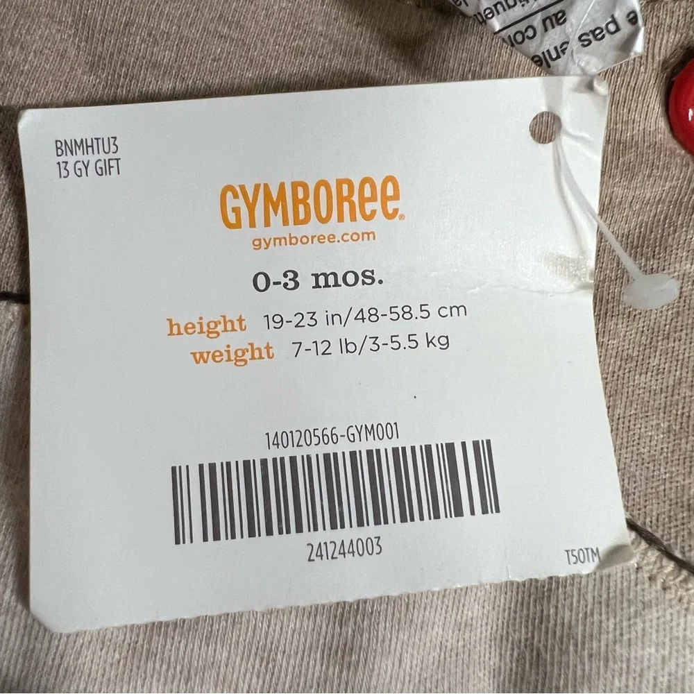 Gymboree Baby Bear Romper 0-3 Months Hooded Bodysuit Brown Cotton Outfit New NWT